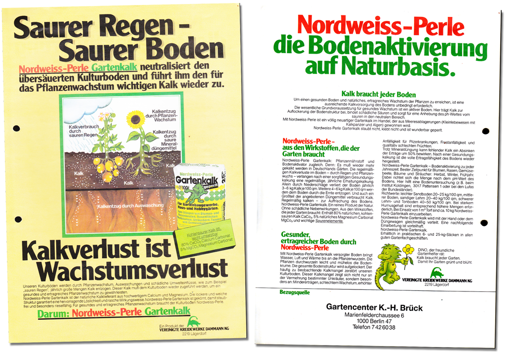 Die 80er Jahre mit Nordweiss-Perle | Garten- und Rasenkalk | Vereinigte Kreidewerke Dammann